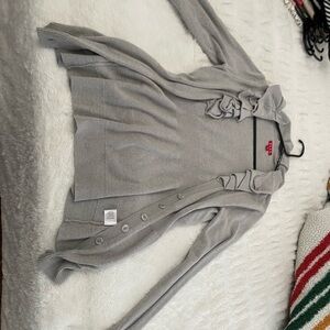 Grey and silver cardigan with ruffles #gothic #fairycore